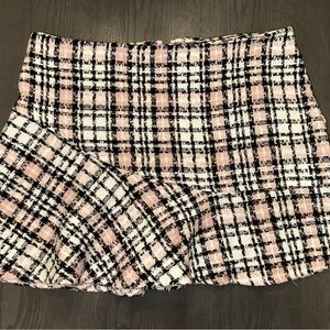 Vintage Y2K Tracy Evans Tweed Mini Skirt - Size 7